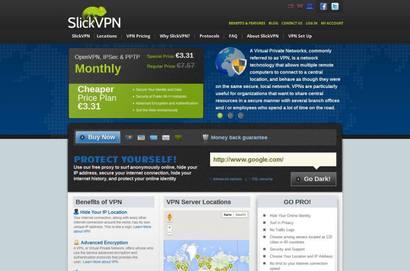 slickvpn.com Screenshot